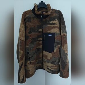 Patagonia Men's Classic Retro-X Jacket Camo Kansas Sky Size XXL